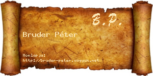 Bruder Péter névjegykártya